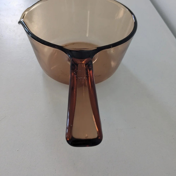 Corningware Pyrex Vision Amber Pot 1L Vintage USA - Picture 3 of 6